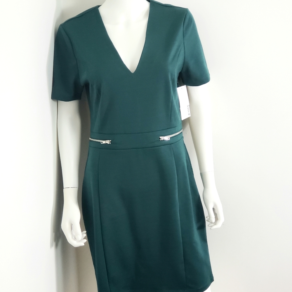 NEW Green V Neck Dress